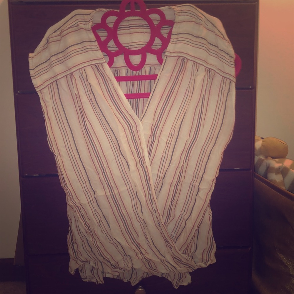 Striped blouse.
